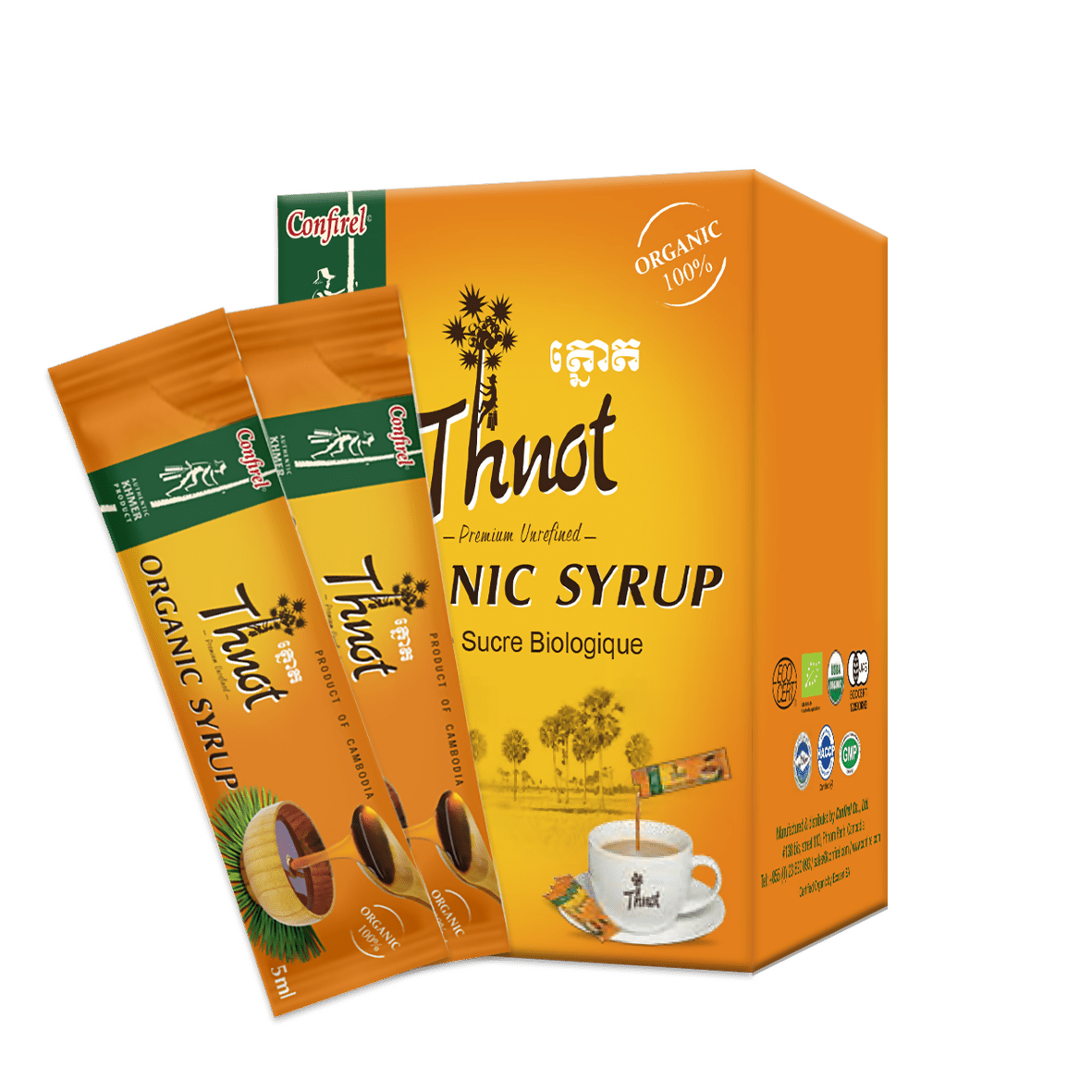 ទឹកស៊ីរ៉ូត្នោតសរីរាង្គ កញ្ចប់៥មីលីលីត្រ ORGANIC THNOT SYRUP SACHET 5ML - Others