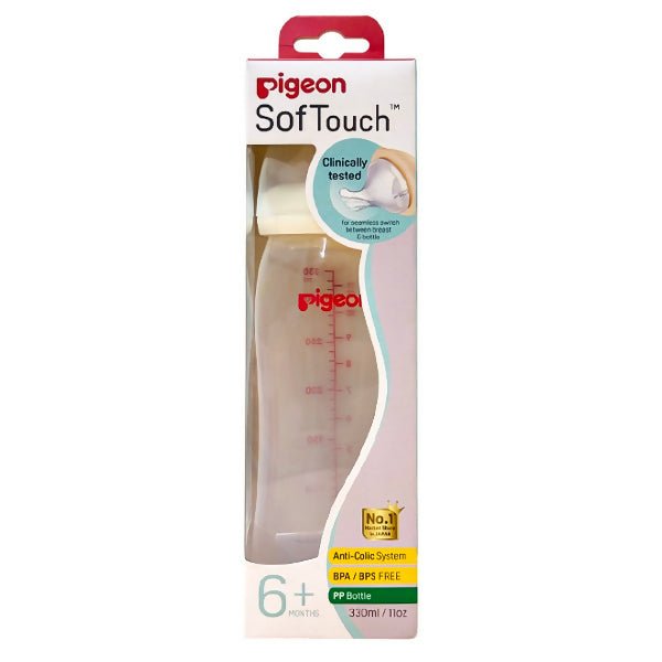 ដប Pigeon 11oz Softouch Feeding Bottle - ដបដោះគោ ដបទឹក & ក្បាលប្តូរ (Milk Bottle Water Bottle & Changing Pads)