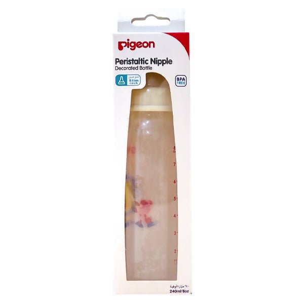 ដប Pigeon Peristaltic Dec Bottle 4m+ 240ml/8oz - ដបដោះគោ ដបទឹក & ក្បាលប្តូរ (Milk Bottle Water Bottle & Changing Pads)