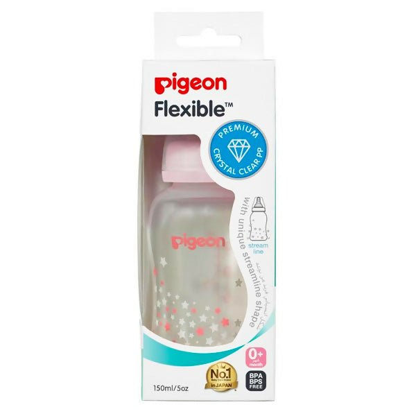 ដប Pigeon Streamline 150ml/5oz Pink Feeding Bottle - ដបដោះគោ ដបទឹក & ក្បាលប្តូរ (Milk Bottle Water Bottle & Changing Pads)