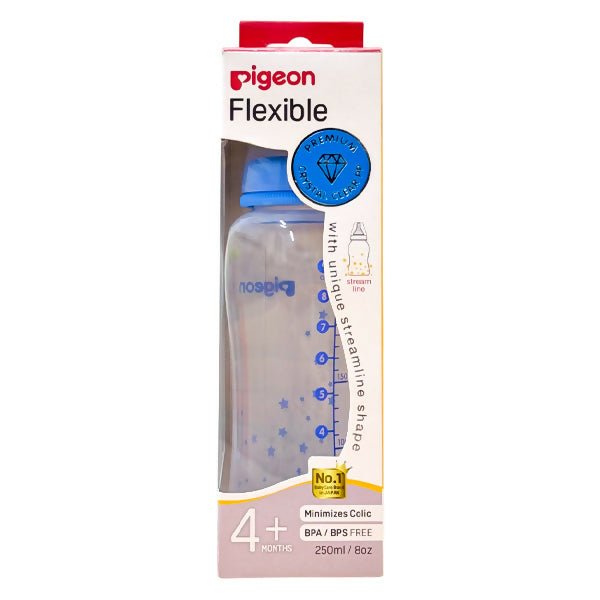 ដប Pigeon Streamline Feeding Bottle 4m+ 250ml/8oz - ដបដោះគោ ដបទឹក & ក្បាលប្តូរ (Milk Bottle Water Bottle & Changing Pads)