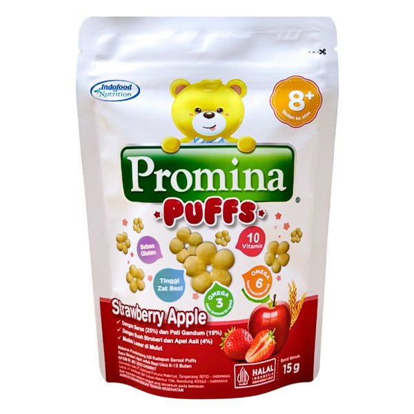 នំក្មេង Promina Puffs Strawberry Apple 15g - នំកូនក្មេង (Baby Cakes)