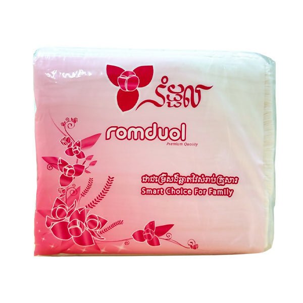 ក្រដាស់ស្ងួត Romduol Refill Red Not Cut - កន្សែងសើម ក្រដាសស្ងួត និងសំឡីត្បាលត្រចៀក (Wet Wipes, Dry Paper & Earwax)