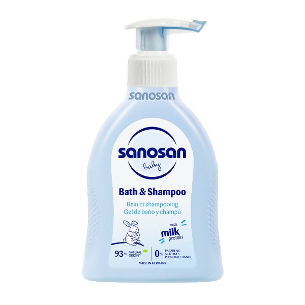 សាប៊ូកក់ ដុស Sanosan Baby Bath & Shampoo 200ml - សាប៊ូកក់ ដុសកូនក្មេង (Baby Shampoo Body Wash)