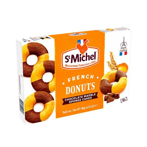 នំដូណាត់ Stmichel Donuts Chocolate Marble Sponge Cakes 180g - ស្ករគ្រាប់ & នំ (Candy & Cake)