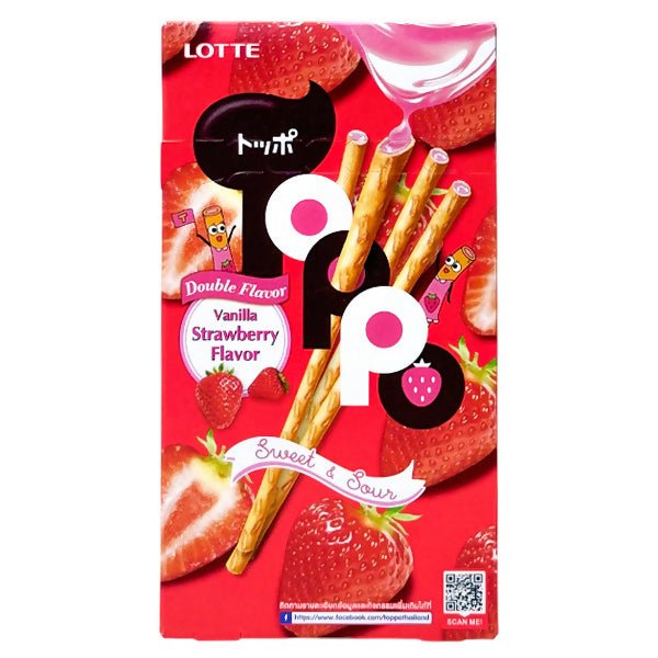 នំក្មេង Toppo Vanilla Strawberry 40g - ស្ករគ្រាប់ & នំ (Candy & Cake)