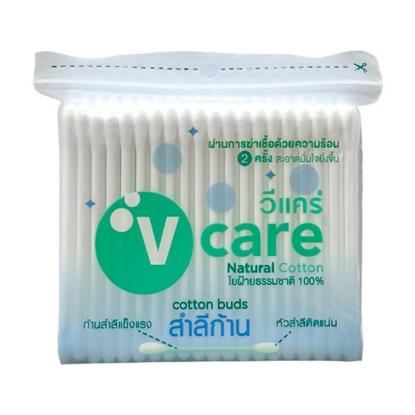 សំឡីត្បាលត្រចៀក V - Care Cotton Buds 100pcs - កន្សែងសើម ក្រដាសស្ងួត និងសំឡីត្បាលត្រចៀក (Wet Wipes, Dry Paper & Earwax)