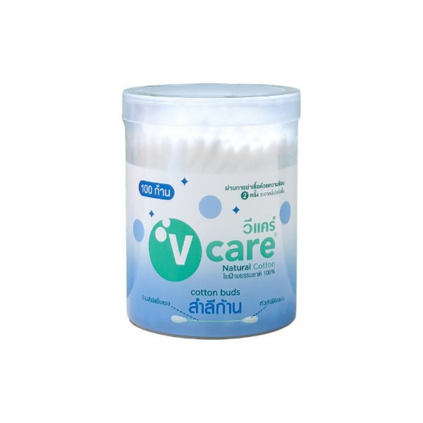 សំឡីត្បាលត្រចៀក V - care Natural 100pcs - កន្សែងសើម ក្រដាសស្ងួត និងសំឡីត្បាលត្រចៀក (Wet Wipes, Dry Paper & Earwax)