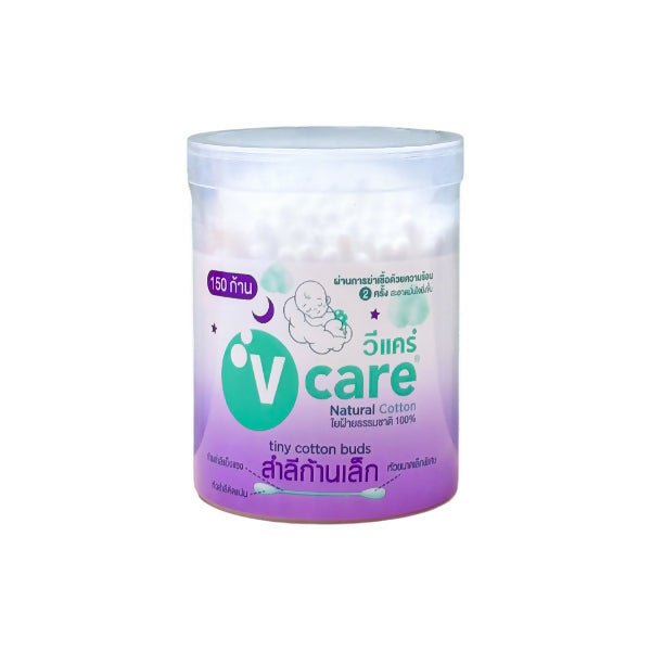 សំឡីត្បាលត្រចៀក V - care Natural Tiny Cotton 100pcs - កន្សែងសើម ក្រដាសស្ងួត និងសំឡីត្បាលត្រចៀក (Wet Wipes, Dry Paper & Earwax)