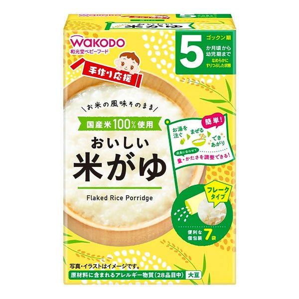 ម្សៅបបរក្មេង Wakodo 6m+ Koshihikari Rich Powder - ម្សៅបបរ (Porridge Powder)