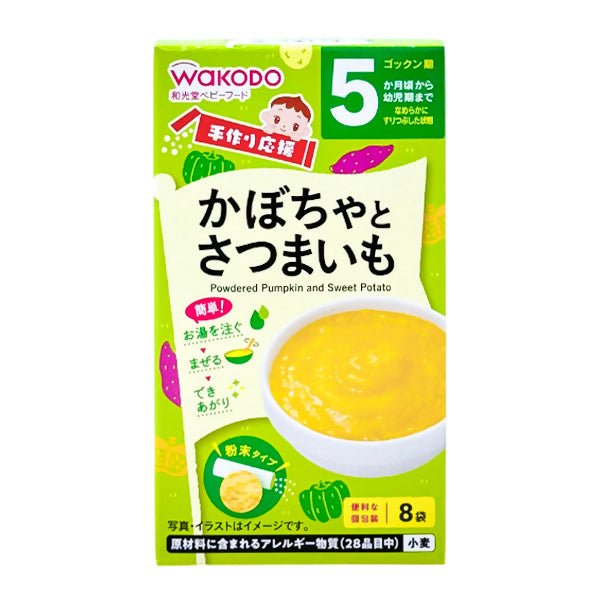 ម្សៅបបរក្មេង Wakodo 6m+ Pumpkin & Sweet Potato Powder - ម្សៅបបរ (Porridge Powder)