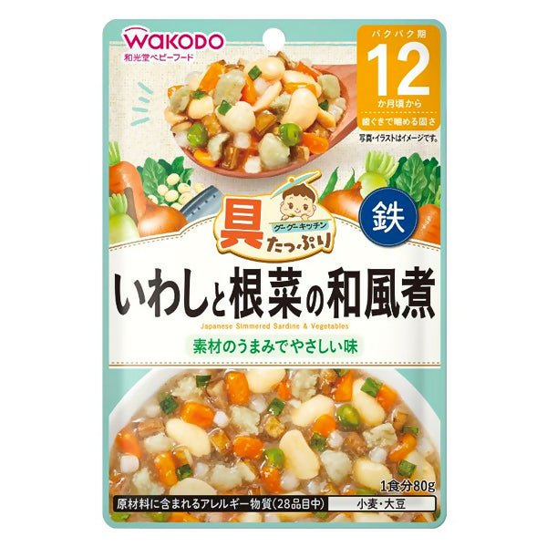 បបរក្មេង Wakodo Porridge With Sardine & Vegetable 12months+ - អាហារក្មេង (Baby Food)
