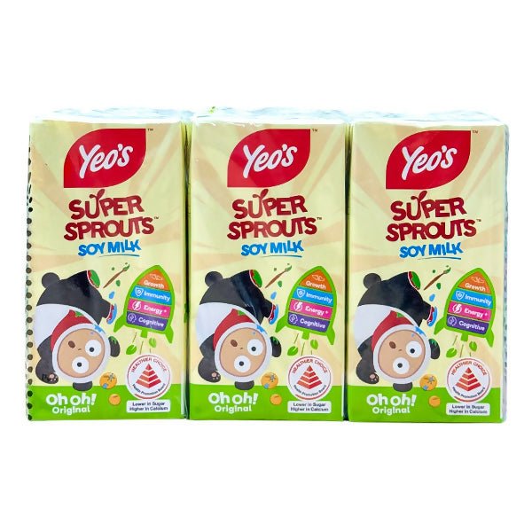 ទឹកសណ្ដែកក្មេង Yeo's Super Sprouts Soy Milk 200ml - ម្ស៉ៅទឹកដោះគោ & ទឹកដោះគោទឹក (Milk Powder & Milk)