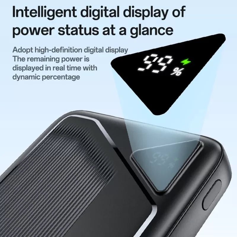 Yesido YP84 10000mAh Power Bank Digital Display 22.5W Fast Charging Portable Phone Charger with Built-in Type-C 8Pin Cable - Power Bank