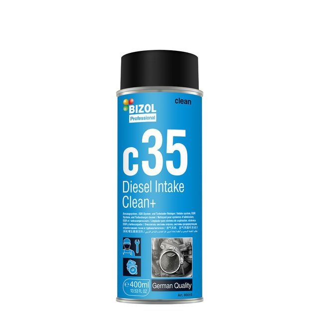 ស្ព្រៃយ៏ថែទាំរថយន្ត BIZOL Diesel Intake Clean+ c35 - លាងសម្អាត កអ៊ែរ ប្រព័ន្ធEGR និងទែរបូរ - Technical Spray