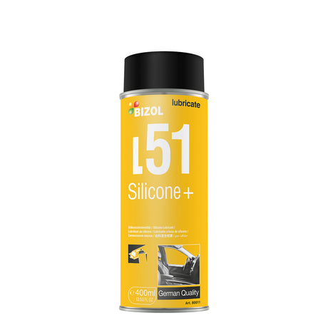 ស្ព្រៃយ៏ថែទាំរថយន្ត BIZOL Silicone+ L51 ស្ព្រៃយ៏បាញ់ចិញ្ចឹមជ័រ ប្លាស្ទីករថយន្តឱ្យរលោងប្រើបានយូរ -