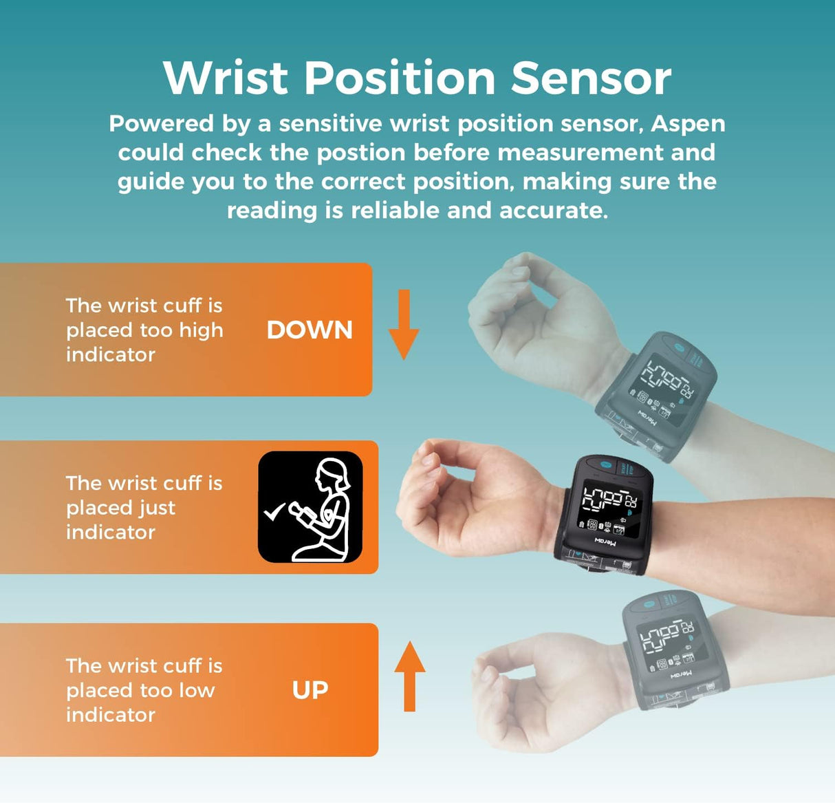 Meraw Blood Pressure Monitor Adult Cuff, Blood Pressure Cuff Monitor Wrist, Blood Pressure Machine Home Use 5.3-8.5" Irregular Heartbeat Monitoring APP Automatic Bluetooth High Accuracy Aspen Black - Health Care