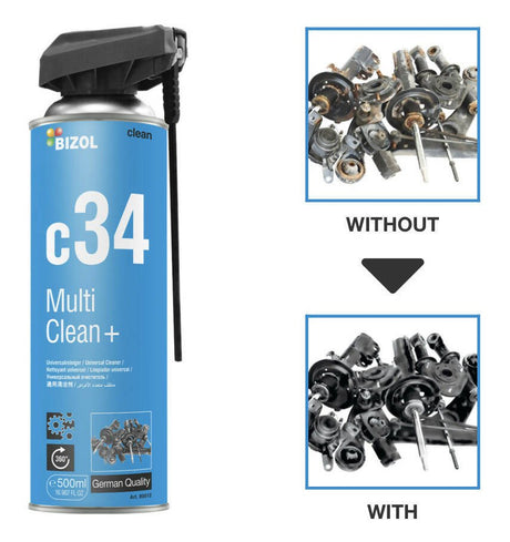 ស្ព្រៃយ៏ថែទាំរថយន្ត BIZOL Multi Clean+ c34 - Technical Spray