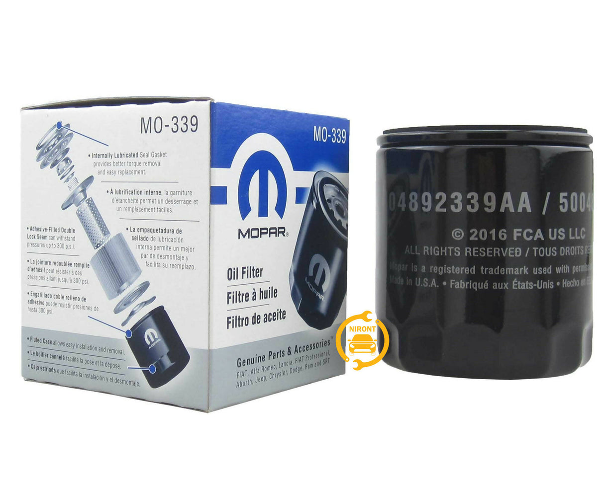 តម្រងប្រេង Mopar Oil Filter, 04892339AA, Jeep - Automotive Parts