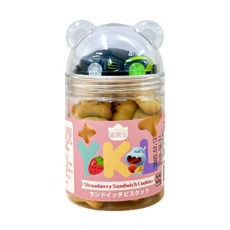 នំក្មេង 12m+ YKL Strawberry Sandwich Cookies 60g - នំកូនក្មេង (Baby Cakes)