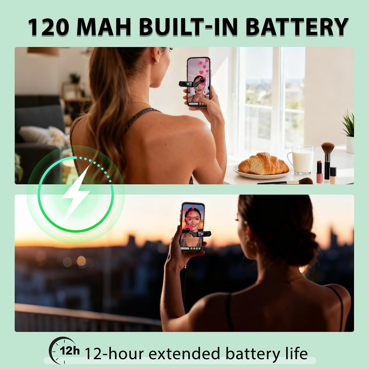 Rechargeable Auto Clicker for Smart Phone, Wireless Phone Screen Device Speed Clicker for iPhone iPad Apps, Fast Click Continuous Click for Tiktok, Live Broadcasts Likes