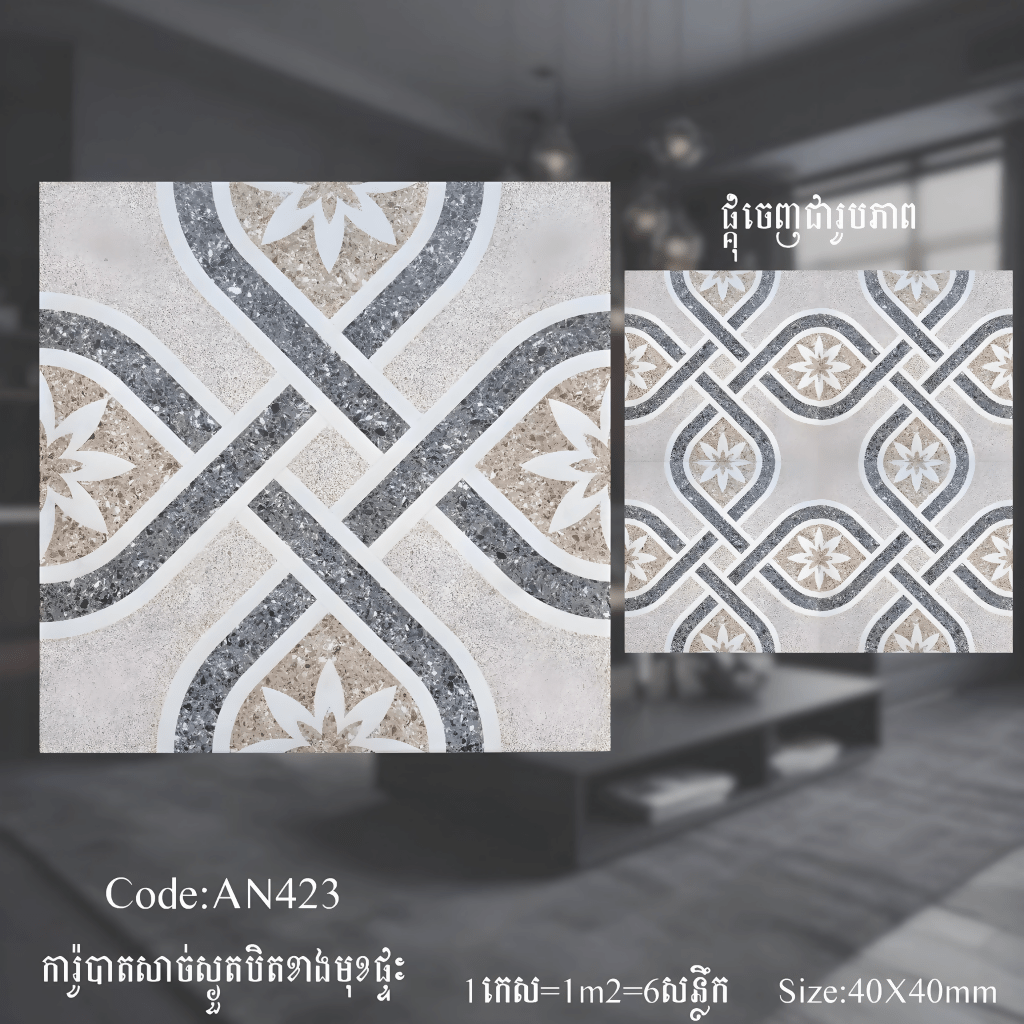 ការ៉ូសាច់ស្ងួតខ្នាត 40x40 - សម្ភារៈសំណង់ (construction material)