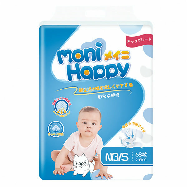 ខោរទឹកនោមបកបិទ Moni Happy NB/S 68pcs