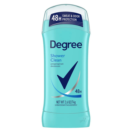 Degree Women Shower Clean 48H Antiperspirant Deodorant 74g turquoise stick front view
