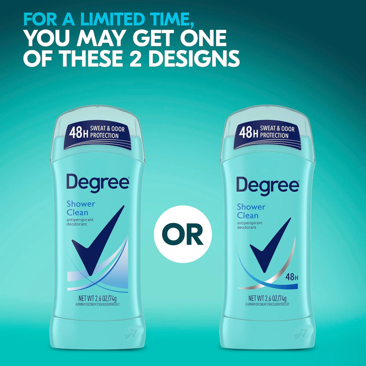 Degree Original Antiperspirant Deodorant Shower Clean - For Women
