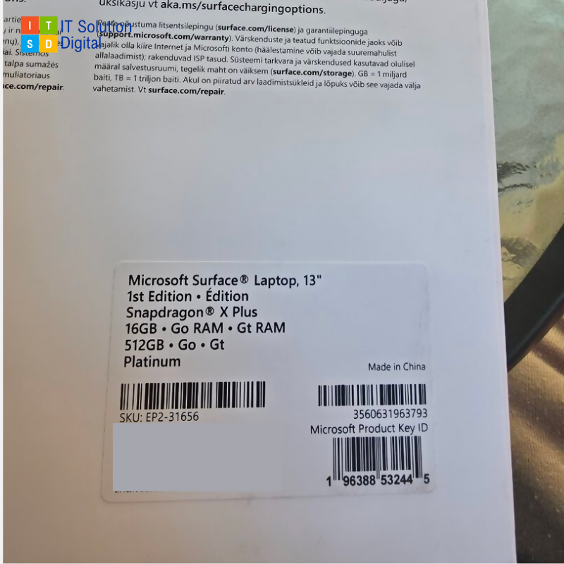 Microsoft Surface Laptop 13" Copilot+ PC 16GB RAM 512GB SSD