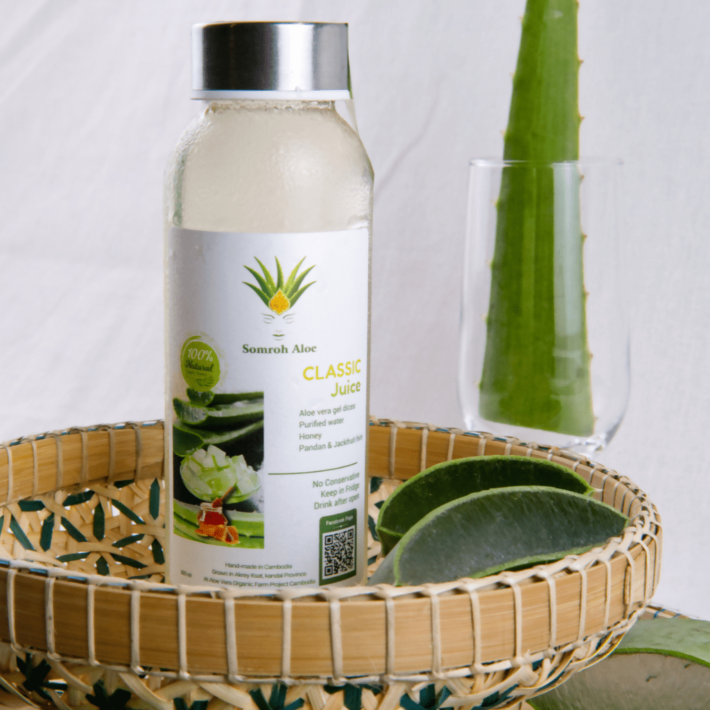 Aloe Vera Juice 300 ml Classic - ទឹកប្រទាលកន្ទុយក្រពើ (រសជាតិទឹកឃ្មុំ) - Healthy Drink