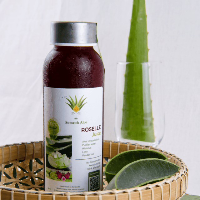 Aloe Vera Juice 300 ml Roselle - ទឹកប្រទាលកន្ទុយក្រពើ - Healthy Drink