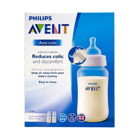 ដប Avent Anti - Colic scf816/27 Feeding Bottle 3m+ 330ml/11oz - ដបដោះគោ ដបទឹក & ក្បាលប្តូរ (Milk Bottle Water Bottle & Changing Pads)