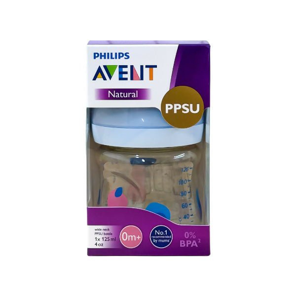 ដប Avent Natural PPSU Wide Neck Bottle 0m+ 125ml/4oz - ដបដោះគោ ដបទឹក & ក្បាលប្តូរ (Milk Bottle Water Bottle & Changing Pads)