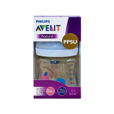 ដប Avent Natural PPSU Wide Neck Bottle 0m+ 125ml/4oz - ដបដោះគោ ដបទឹក & ក្បាលប្តូរ (Milk Bottle Water Bottle & Changing Pads)