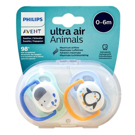 ក្បាលបៀម Avent scf080/05 Ultra Air Animals 0 - 6m - ដបដោះគោ ដបទឹក & ក្បាលប្តូរ (Milk Bottle Water Bottle & Changing Pads)