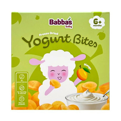 នំក្មេង Babbas Freeze Dried Yogurt Mango 6+months - នំកូនក្មេង (Baby Cakes)
