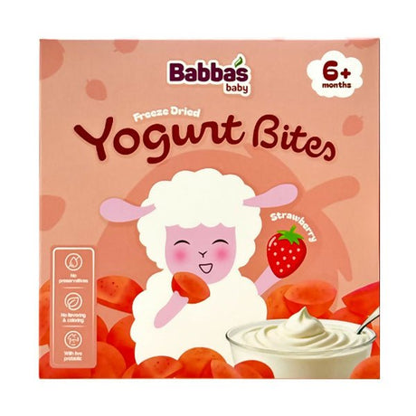 នំក្មេង Babbas Freeze Dried Yogurt Strawberry 6+months - នំកូនក្មេង (Baby Cakes)