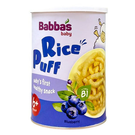 នំក្មេង Babbas Rice Puff Blueberry 6+months - នំកូនក្មេង (Baby Cakes)