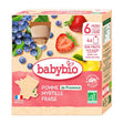 អាហារក្មេង BabyBio Apple Blueberry Strawberry (4x90g) - ទឹកផ្លែឈើ & អាហារក្មេង (Fruit juice & baby food)