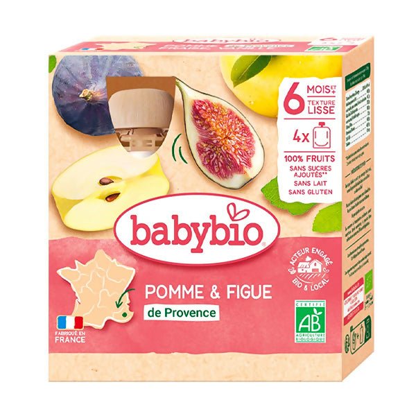 អាហារក្មេង BabyBio Apple Figue Prune 4x90g - ទឹកផ្លែឈើ & អាហារក្មេង (Fruit juice & baby food)