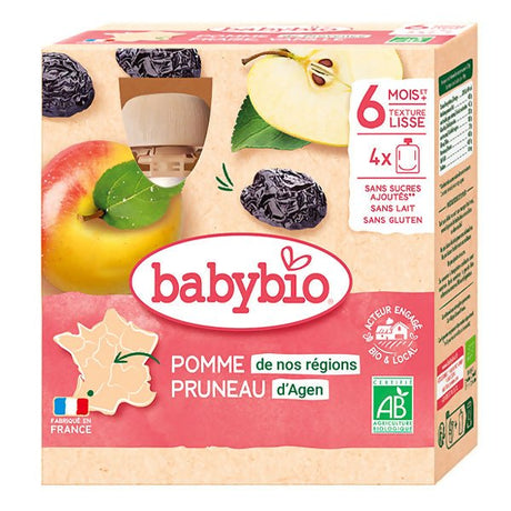 អាហារក្មេង BabyBio Apple Prune 4x90g - អាហារក្មេង (Baby Food)