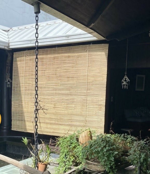 រនាំងឬស្សីអត់បាញ់ថ្នាំ Bamboo Blind Natural Color 1.5x2.5m - Others