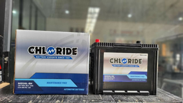 BATTERY CHLORIDE 70AH អាគុយម៉ាក CHLORIDE 70Ah សម្រាប់រថយន្តគ្រប់ប្រភេទ - Automotive Parts