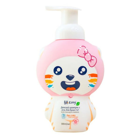 សាប៊ូកក់ដុសក្មេងស្រី BB Kitty 300ml - សាប៊ូកក់ ដុសកូនក្មេង (Baby Shampoo Body Wash)