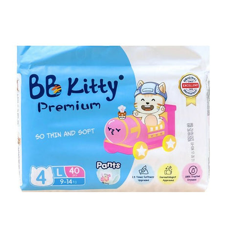 ខោរទឹកនោមស្លៀក BB Kitty L 40pcs*4 - ខោទឹកនោម (Diapers)