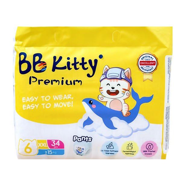 ខោរទឹកនោមស្លៀក BB Kitty XXL 34pcs*4 - ខោទឹកនោម (Diapers)
