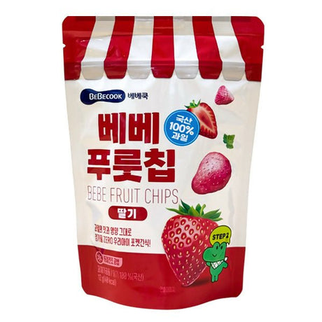 នំ BebeCook Cold Dried Strawberry 12g 1y+ - នំកូនក្មេង (Baby Cakes)