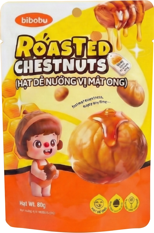 BIBOBU ROASTED CHESTNUTS - Honey Flavor 80g - Others