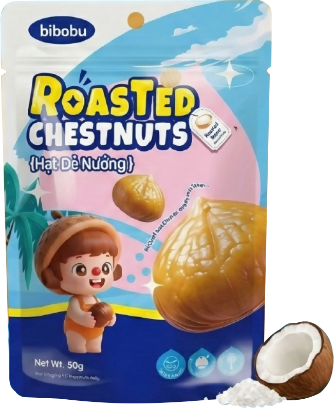 BIBOBU ROASTED CHESTNUTS - Sea Salt Flavor 80g - Others